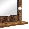 Miroir de maquillage avec lumières LED Bois ancien 100x45x18 cm 