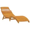 Ensemble de 3 transats avec table d'appoint en bois d'acacia massif 