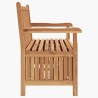 Banc de Rangement de Jardin Marron 228 x 60 x 90 cm 