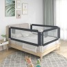 Barrière de sécurité de lit d'enfant Gris foncé 190x25 cm Tissu 