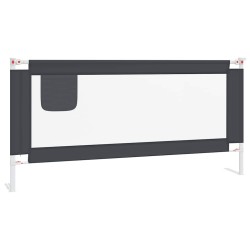 Barrière de sécurité de lit d'enfant Gris foncé 190x25 cm Tissu 