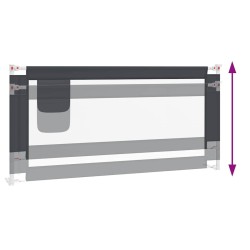 Barrière de sécurité de lit d'enfant Gris foncé 190x25 cm Tissu 