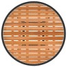 Table à dîner de jardin Noir Ø 70 cm Résine tressée et acacia 