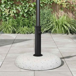 Base de parasol pour poteaux de 37/42/52/58 mm en béton blanc, 20 kg. 