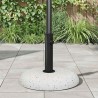 Base de parasol pour poteaux de 37/42/52/58 mm en béton blanc, 20 kg. 