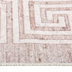 Tapis lavable antidérapant 160x230 cm beige 