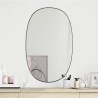Miroir mural Noir 80x50 cm 