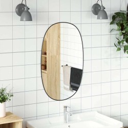 Miroir mural Noir 80x50 cm 