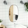 Miroir mural Noir 80x50 cm 
