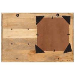 Miroir avec étagères 80x8x55 cm verre et bois massif manguier 
