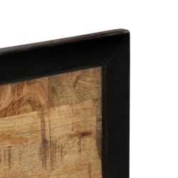 Miroir avec étagères 80x8x55 cm verre et bois massif manguier 