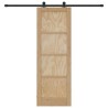 Porte Coulissante avec Set de Quincaillerie 'ORKDAL'en Bois Massif de Pin 