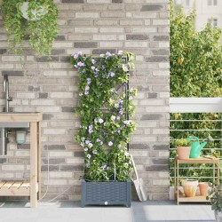 Jardinières de jardin 1 pc Treillis Gris clair 40 x 40 x 126 cm 
