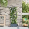 Jardinières de jardin 1 pc Treillis Gris clair 40 x 40 x 126 cm 