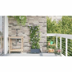 Jardinières de jardin 1 pc Treillis Gris clair 40 x 40 x 126 cm 