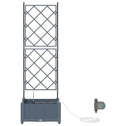 Jardinières de jardin 1 pc Treillis Gris clair 40 x 40 x 126 cm 