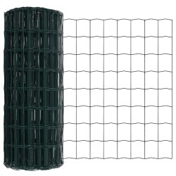 Clôture Européenne avec 7 poteaux flangés 0,4 x 10 m en acier galvanisé 
