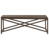 Banc de jardin 120 cm Résine tressée Marron 