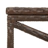 Banc de jardin 120 cm Résine tressée Marron 