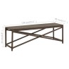 Banc de jardin 120 cm Résine tressée Marron 