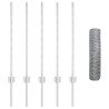 Poteaux de clôture 5 pcs U-Channel 80 cm en acier galvanisé 