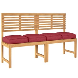 Coussins de Palette pour Siège 4 pcs Rouge Bordeaux 40 x 40 x 8 cm Tissu Oxford 