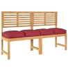 Coussins de Palette pour Siège 4 pcs Rouge Bordeaux 40 x 40 x 8 cm Tissu Oxford 