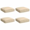 Coussins de palette pour siège 4 pcs beige 40x40x8 cm en tissu Oxford 