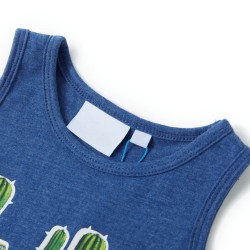 Débardeur enfant mélange bleu foncé 140 
