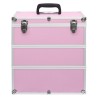 Mallette à maquillage 37x24x40 cm Rose Aluminium 