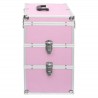 Mallette à maquillage 37x24x40 cm Rose Aluminium 