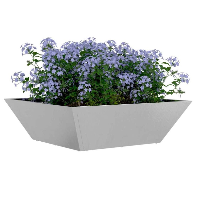 Jardinière 50x50x15 cm en Acier Inoxydable 