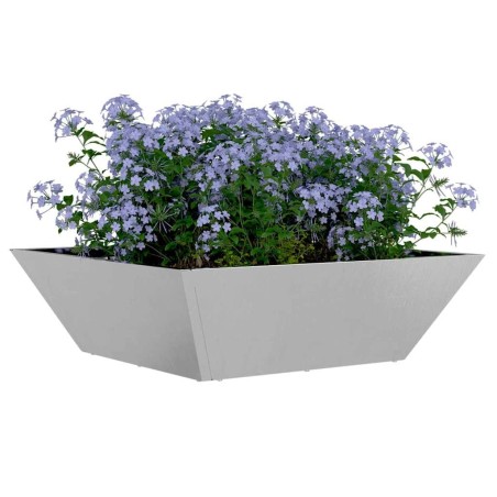 Jardinière 50x50x15 cm en Acier Inoxydable 