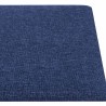 Panneaux muraux 12 pcs Bleu 90x15 cm Tissu 1,62 m² 