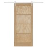 Porte coulissante avec kit de montage 86x198.5 cm en bois massif de pin 