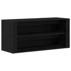 Banc à chaussures Chêne noir 100x35x45 cm Bois d'ingénierie 