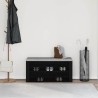 Banc à chaussures Chêne noir 100x35x45 cm Bois d'ingénierie 