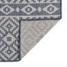 Tapis à tissage plat d'extérieur 140x200 cm Rayures bleues 