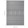 Tapis à tissage plat d'extérieur 140x200 cm Rayures bleues 