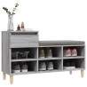 Armoire à chaussures Sonoma gris 102x36x60 cm Bois d'ingénierie 