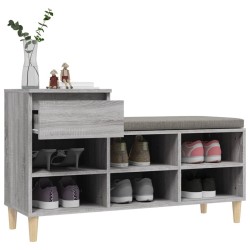 Armoire à chaussures Sonoma gris 102x36x60 cm Bois d'ingénierie 