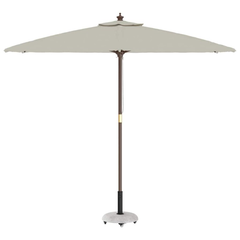 Base de parasol sur roulettes pour poteaux de 37/42/52/58mm en béton gris clair. 