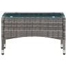 Table basse Gris 60x40x36 cm Résine tressée 