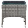 Table basse Gris 60x40x36 cm Résine tressée 
