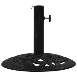 Socle de parasol Noir 40x40x32 cm Fonte 