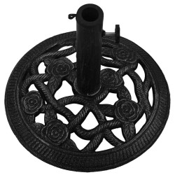 Socle de parasol Noir 40x40x32 cm Fonte 