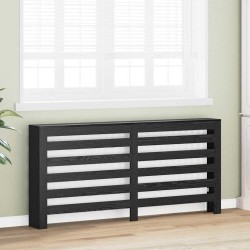 Couvercle de radiateur Chêne Noir 175x20x82 cm Bois d'ingénierie 