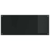 Carreaux de cuisine Noir 120x50x0.6 cm en verre trempé 