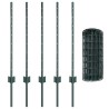 Set de Clôture de Jardin Rustique Set de 2 Vert Acier Durable 