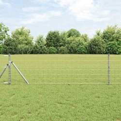 Clôture Euro avec 7 poteaux 0,4 x 10 m en acier galvanisé 